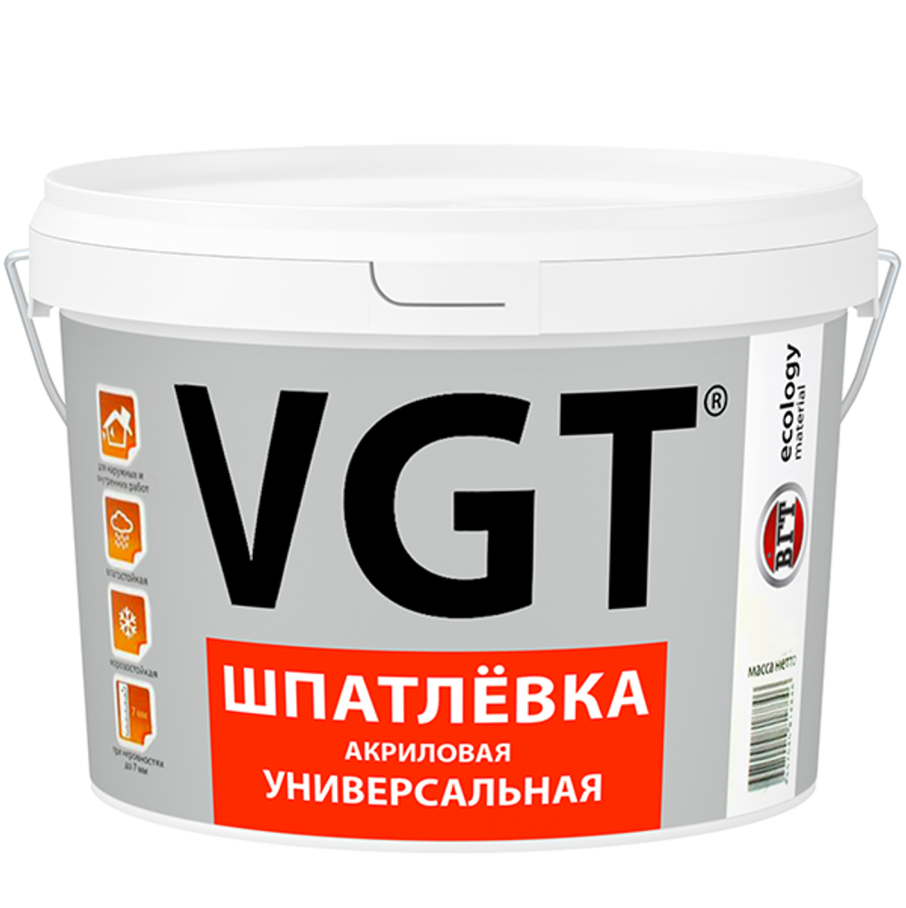 Шпатлевка акриловая универсальная VGT 7,5 кг
