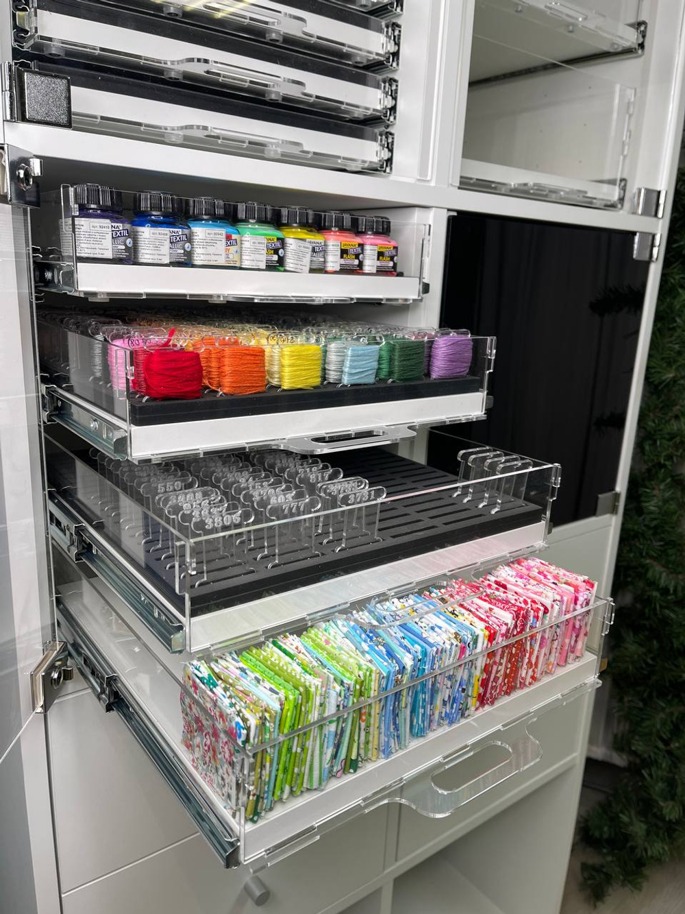 QBox Набор выкатных полок, борт 43 мм (2/4 шт)