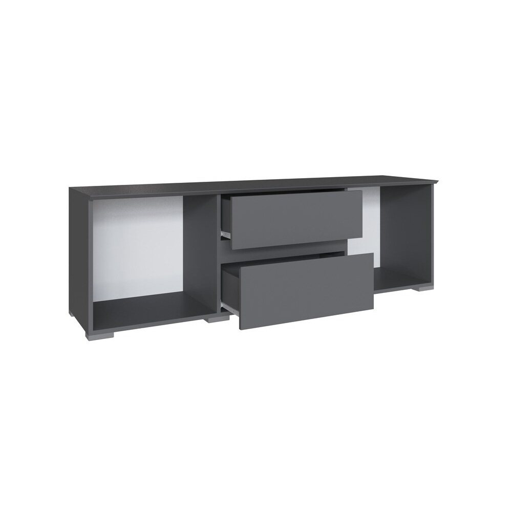 Тумба под телевизор Плейона, Графит серый