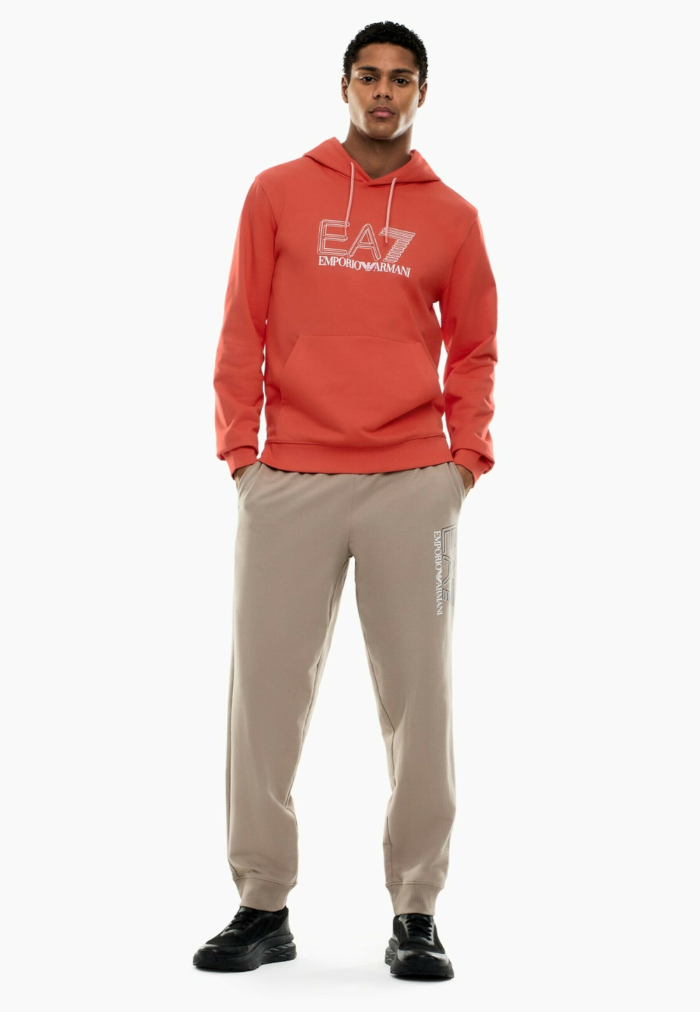 EA7 Emporio Armani Толстовка с капюшоном - Оранжевый