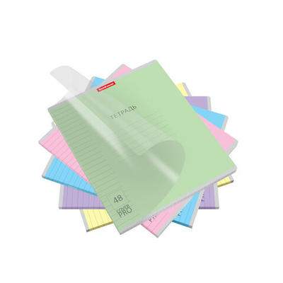 Тетрадь А5 48л ЛИН. Erich Krause "Классика CoverPrо", пластик, ассорти MIX-PACK