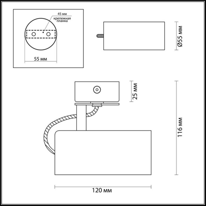 Светильник потолочный Odeon Light 3873/1C