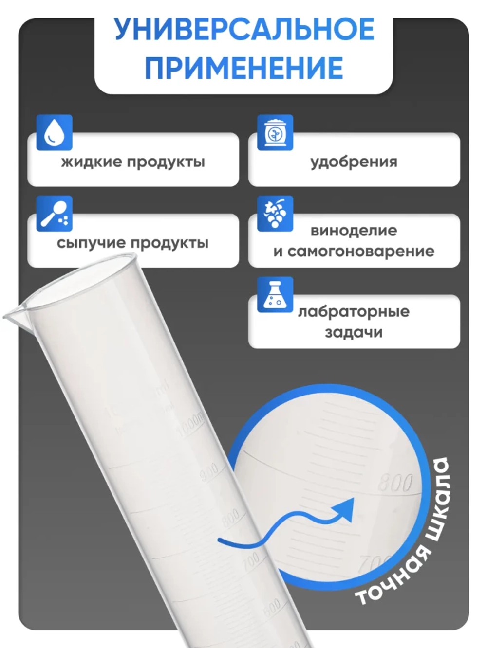 Цилиндр п/п 1000 мл, Лаборио