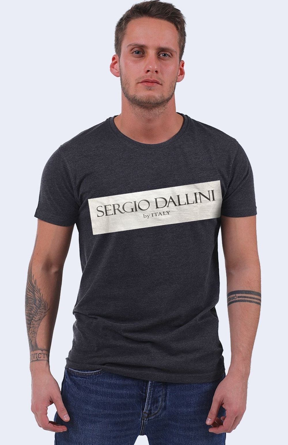 Мужская футболка с брендированным принтом на груди (Размер: XXL) (Цвет: белый)