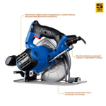 Циркулярная пила ЗУБР Профессионал, диск 165 мм, 90 -55 мм , 45- 35мм, 1300 Вт,