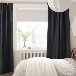 IKEA ANNAKAJSA  (ИКЕА АННАКАЙСА)  -  Шторы, 1 пара, на ленте/антрацит, 145x300 см