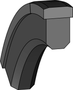 A127-055 Поршневое уплотнение для тяжёлых условий эксплуатации 55-44-4,2