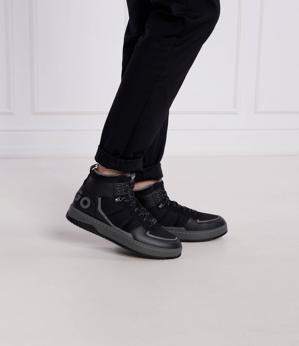 Кожаные кроссовки kilian hito hkmx HUGO - черный(50503026)