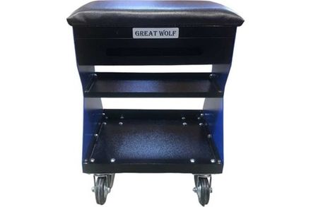 Цена на Great Wolf (GWT-B1) Подкатной ремонтный стул (синий)