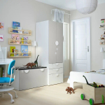 Шкаф - PLATSA/ SMÅSTAD / SMАSTAD  IKEA/ ПЛАТСА/СМОСТАД  ИКЕА, 150x57x181 см, белый/серый