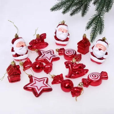 Набор украшений «С новым годом» (18 предметов), Красный