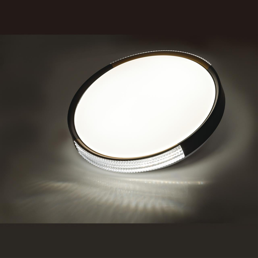7629/DL PALE SN 184 Светильник пластик/черный/золотистый LED 48Вт 3000-6300K D400 IP43 пульт ДУ VELIO