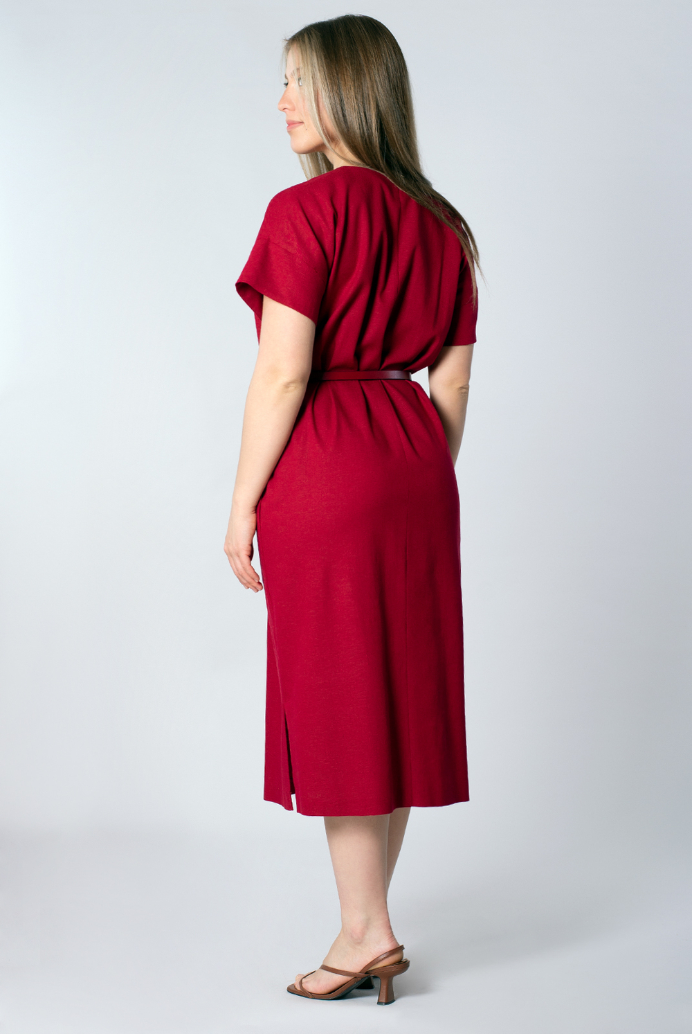 Платье женское 3991ЛП, бордовый #363Бор053991ЛП