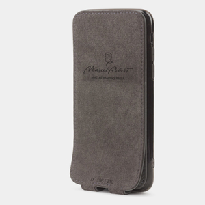 Чехол для iPhone X/XS из натуральной кожи теленка, cтального цвета