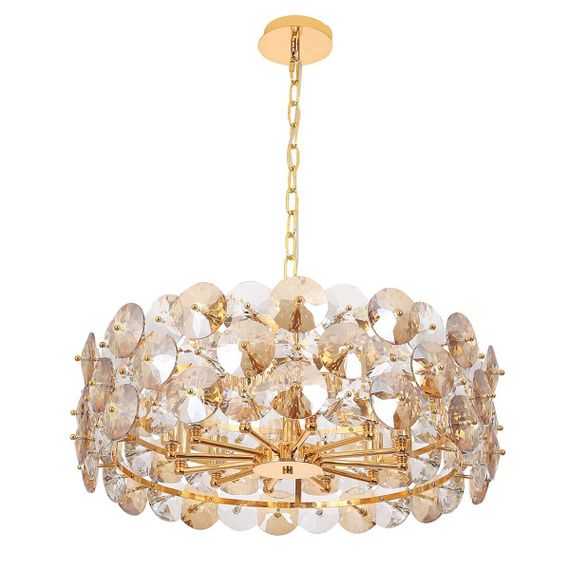 Подвесная люстра Crystal Lux Crystal SP12 Chrome SP12 Gold