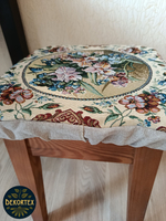 Набор чехлов на табурет из гобелена Орхидеи (33х33 см) - 2шт