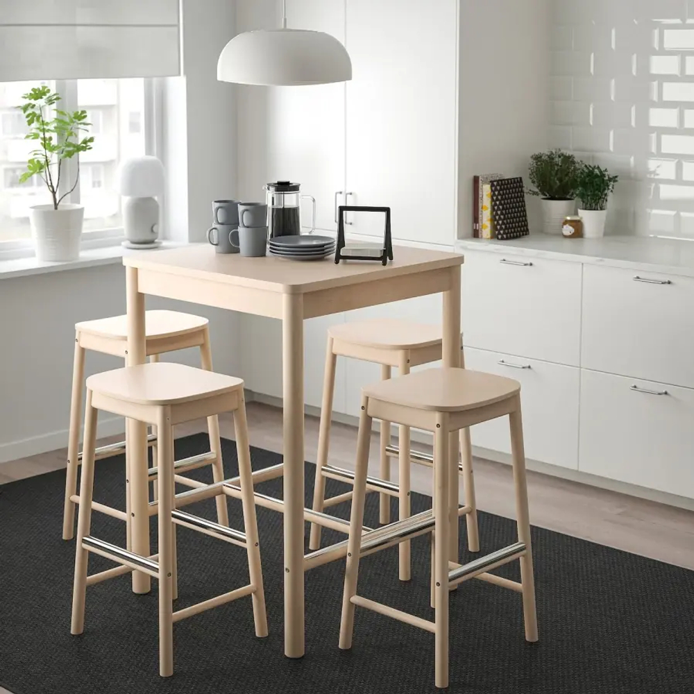 Барный стол - IKEA RÖNNINGE/RОNNINGE /РЁННИНГЕ ИКЕА , 75х75х105 см, береза