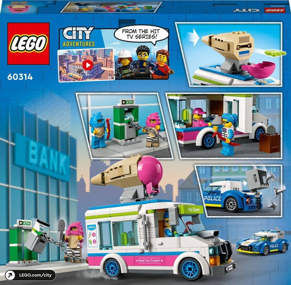 Конструктор LEGO City 60314 Полицейская погоня за грузовиком с мороженым