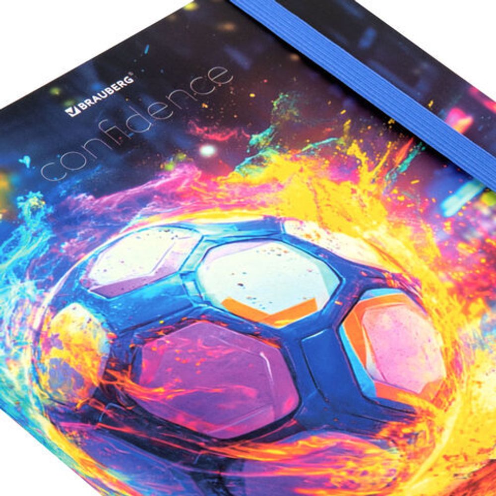 Дневник 1-11 класс 48 л., твердый, BRAUBERG, матовая ламинация, резинка, закладка-ляссе, с подсказом, "Футбол", 107235