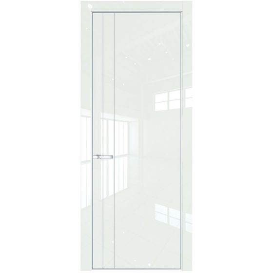 Profil Doors 12LA дарк вайт люкс с алюминиевым молдингом профиль серебро