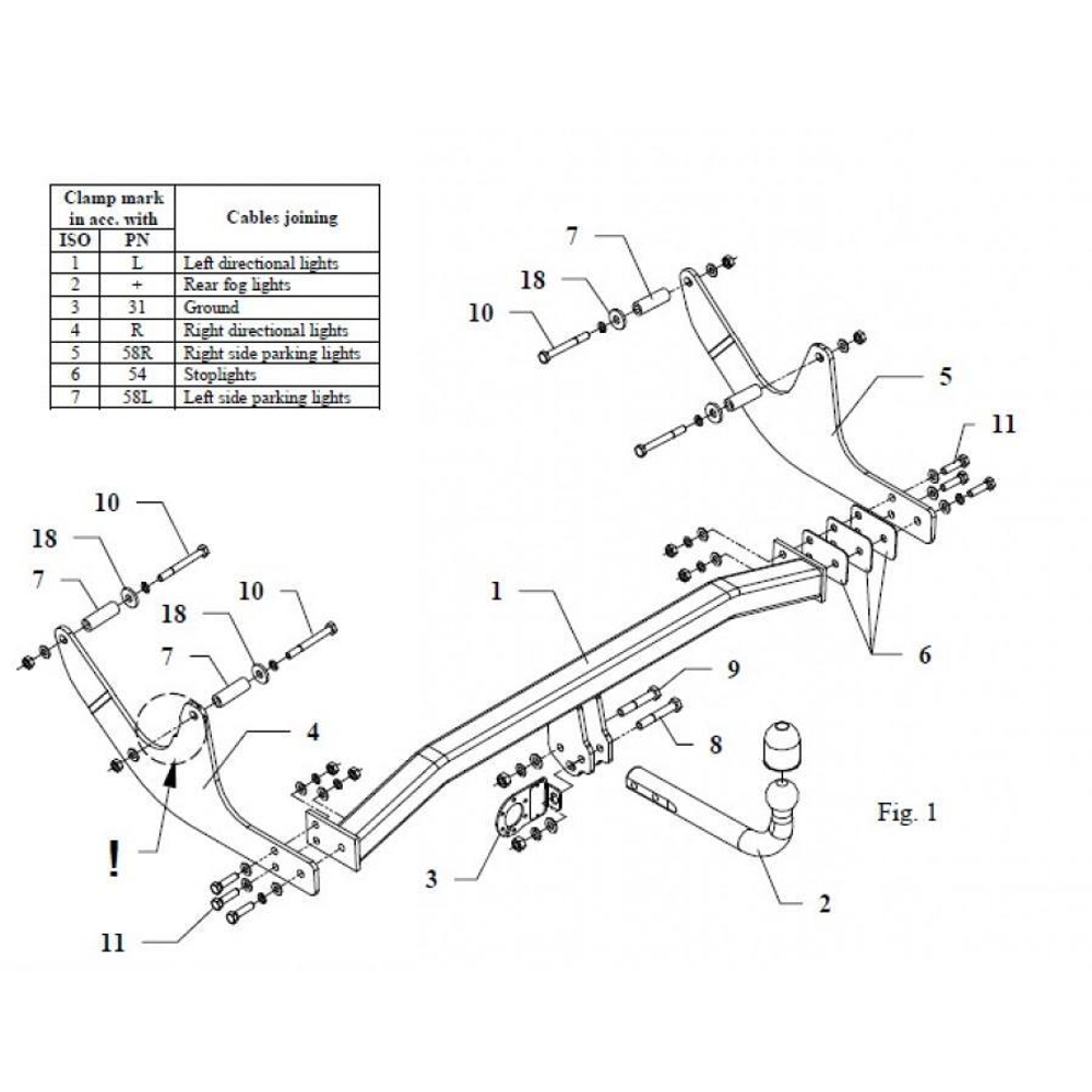 Фаркоп Auto-Hak G 51 RENAULT / DACIA LOGAN универсал 2005-2014(паспорт и сертификат в комплекте)(без электрики)