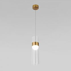 Подвесной светильник Eurosvet Lumen 50244/1 LED латунь/прозрачный