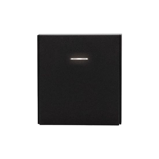 Выключатель STRONG 1 кл проходной (переключатель) с подсветкой 10А с/у антрацит KRANZ