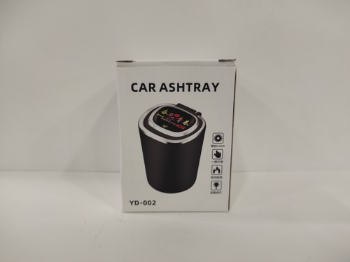 YD-002 / Пепельница-стакан "VIP" хром, черный (с подсветкой) YD-002 (1 шт.) =