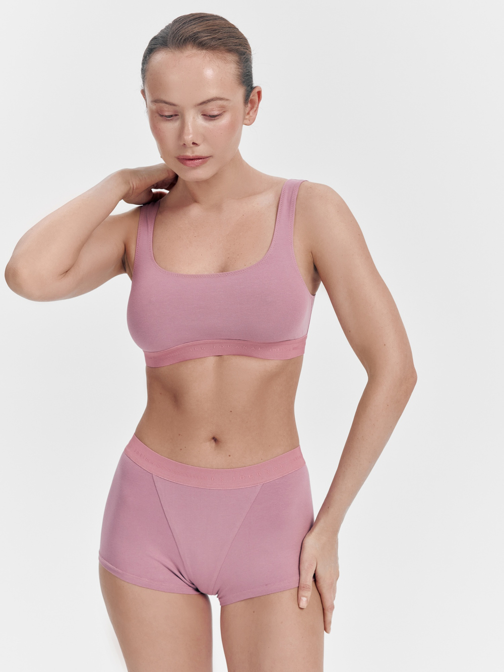 Трусы боксеры Basic Cotton (пыльная роза)