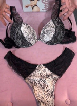 Кружевной комплект Jungle с анималистическими элементами (Размер: 4B) (Цвет: змея)