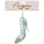 Подвеска «Хрустальная туфелька» 11*7,5 см, Зелёный