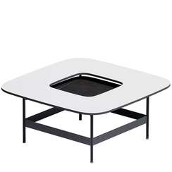 Журнальный столик Space S, 80х80 см, белый/темный камень