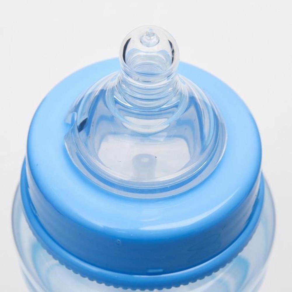 4770836 Бутылочка для кормления, широкое горло, от 6 мес., 300 мл., цвет голубой