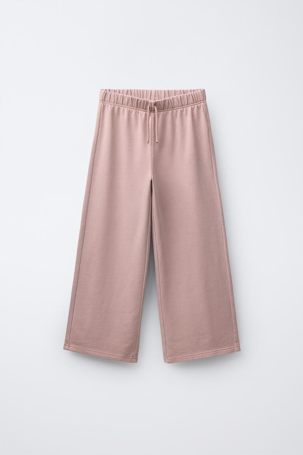 ZARA КОМПЛЕКТ: ТОЛСТОВКА И БРЮКИ WIDE LEG С НАДПИСЬЮ, РОЗОВЫЙ