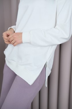 Свитшот с замком из хлопка