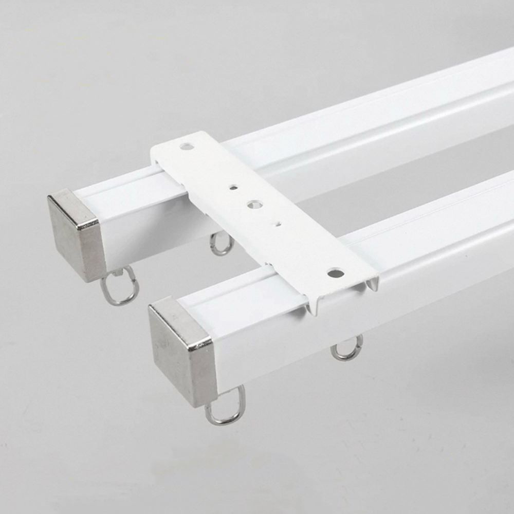 Тихий алюминиевый карниз для штор с бегунками, потолочный/настенный