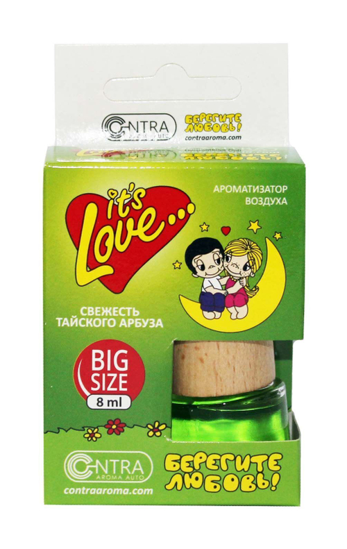 (Contra) Ароматизатор БОЧОНОК "LOVE IS", с ароматом Свежесть Тайского арбуза 8 мл /20
