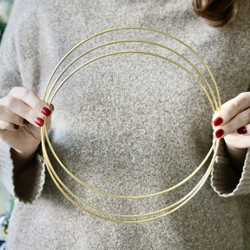 Кольца для макраме 25 см 10 шт в наборе, цвет золотистый, неразъемное / кольцо металлическое основа для рукоделия / основа для ловца снов