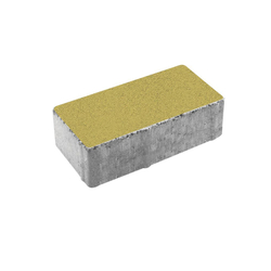 Тротуарная плитка ПРЯМОУГОЛЬНИК 200x100 мм - Стандарт Желтый