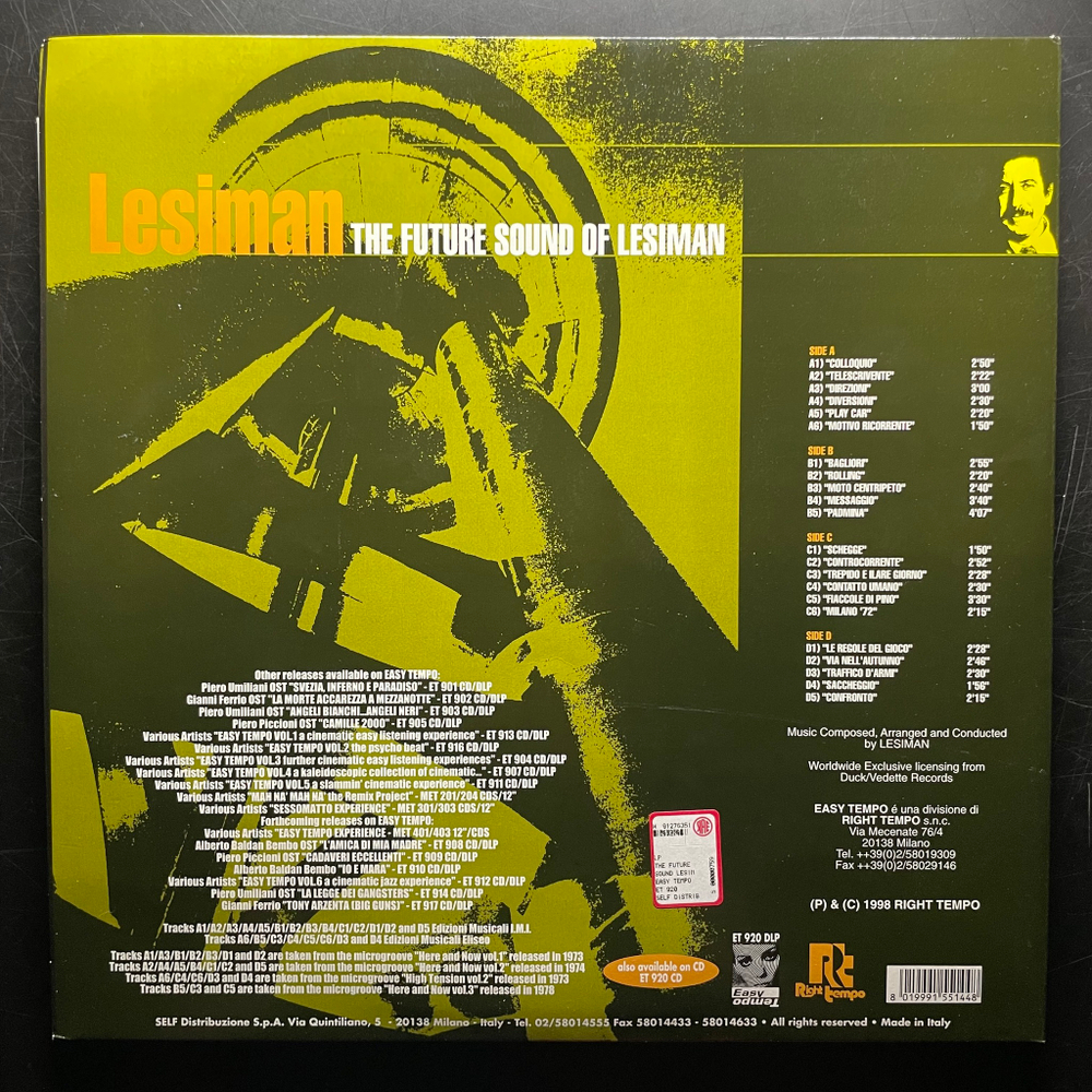 Lesiman – The Future Sound Of Lesiman 2LP (Италия 1998г.)