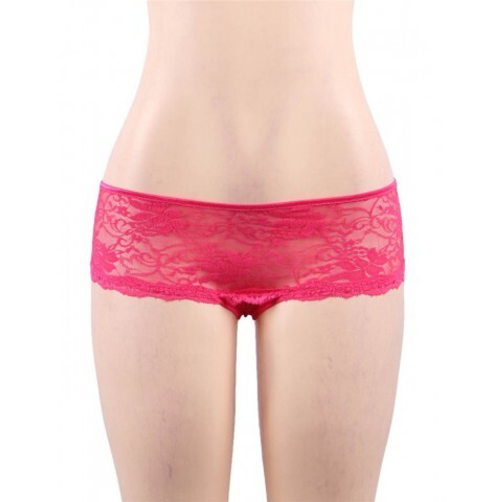 Трусики на завязках с доступом, розовые, 3XL-4XL