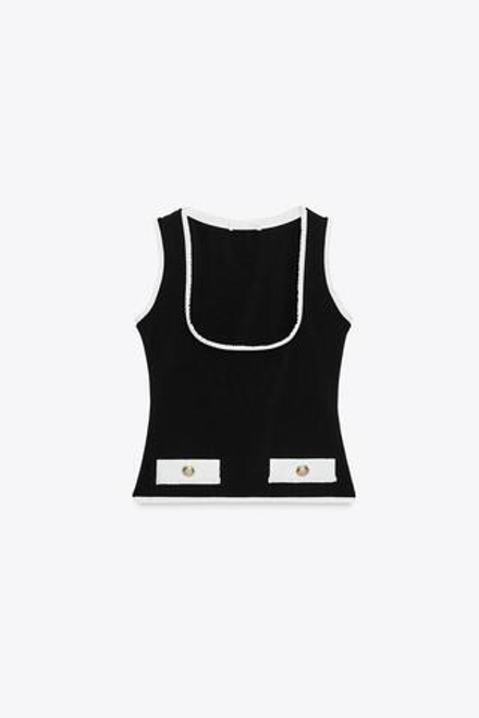 ZARA ОБЛЕГАЮЩИЙ ТОП-ЖИЛЕТ ИЗ ЭЛАСТИЧНОЙ ТКАНИ, ЧЕРНЫЙ