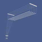 Сушилка для белья "Лиана" 1,2м потолочная