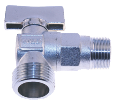 Кран угловой  (МАТОВЫЙ) 1/2 х 3/4 GANZER (100/10)