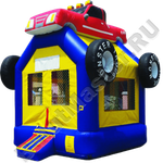 Детский надувной батут "Гараж" с крышей