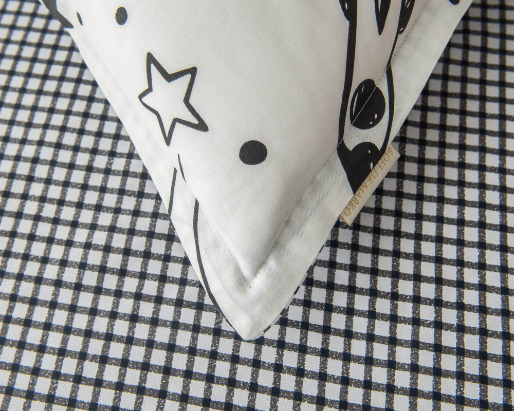 Детское постельное белье Sofi De MarkO Космонавт белое