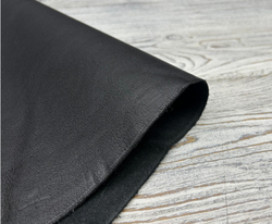 Натуральная кожа для сумок в винтажном стиле Буфало цв. Черный / Buffalo Grange Nero, толщ. 1,5-1,7 мм