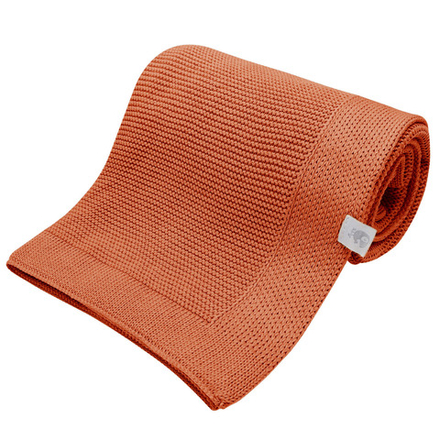 Плед вязаный classic кирпичный