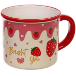 Кружка керамическая 350мл «Клубничка» рисунок микс