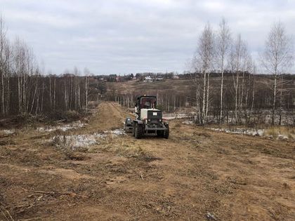 Планировка основания дорог в северной части «Усадьбы Романово»
